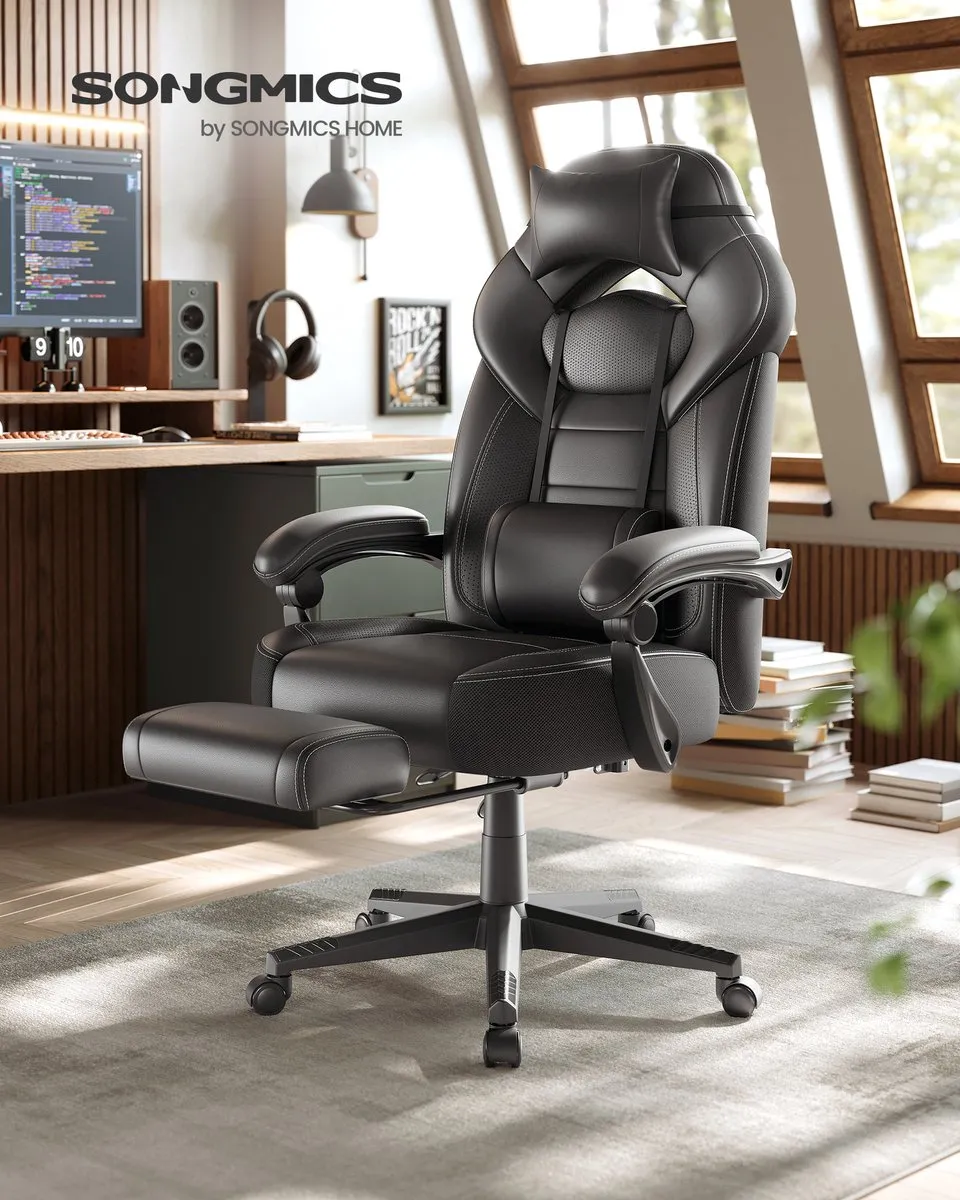 Songmics OBG077B01V2 Gamingstoel - Zwart