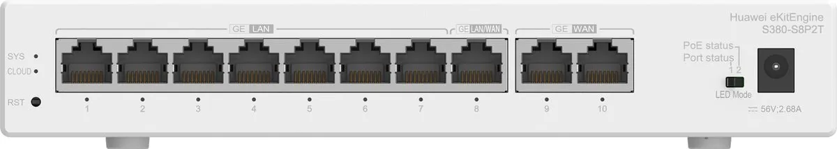 Huawei eKit S380 Netwerk Switch 8x PoE 1Gbps