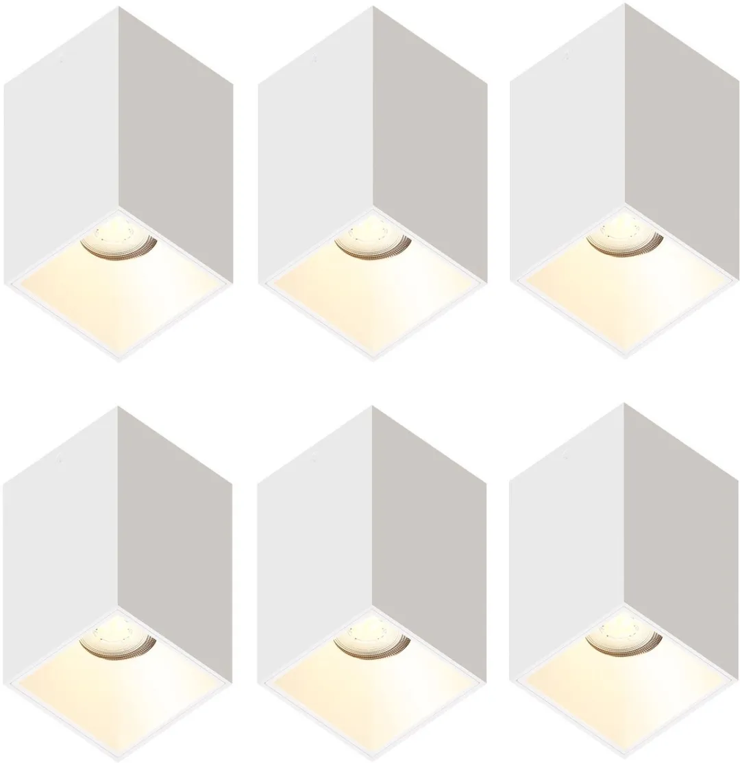 LEDVION 6x LED Opbouwspot Vierkant 80x80mm