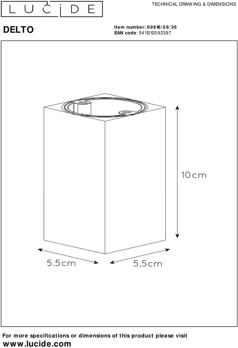 Lucide DELTO Plafondspot LED Dim to Warm GU10 5W - Grijs