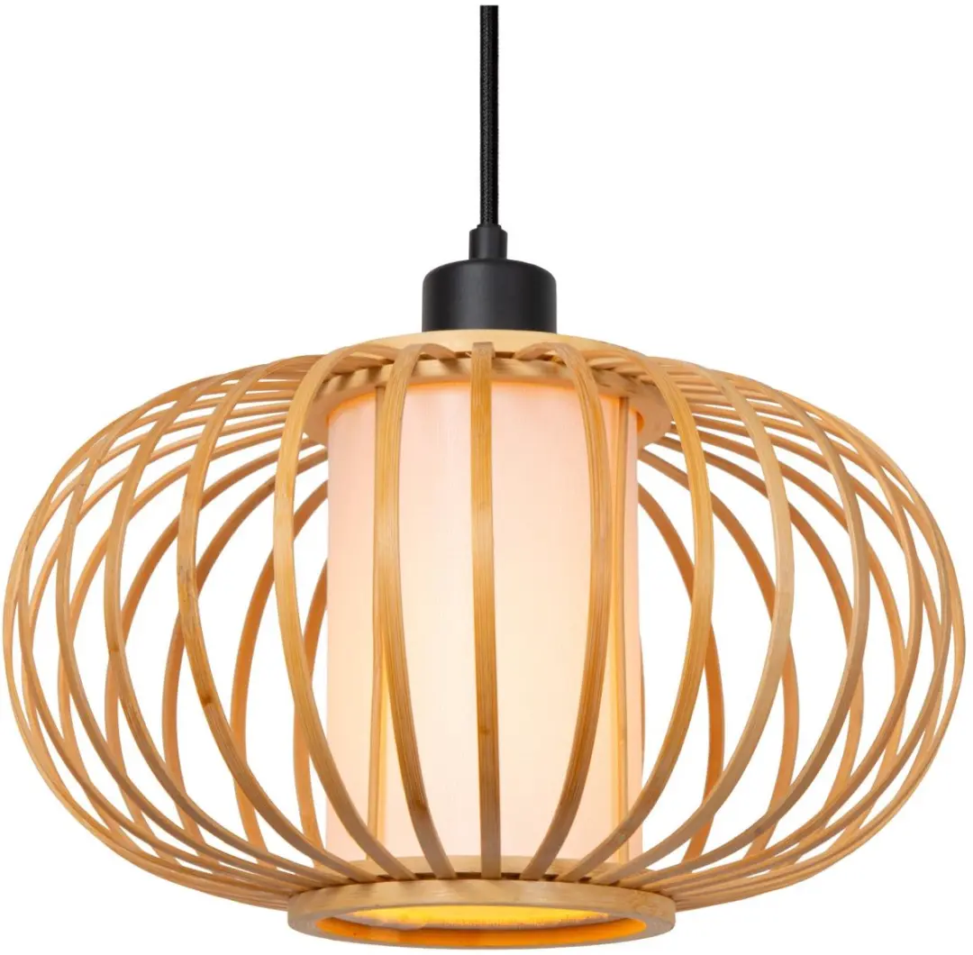 Lucide Thuline Hanglamp 3xE27 - Lichte houtlook - afbeelding 6 van 6