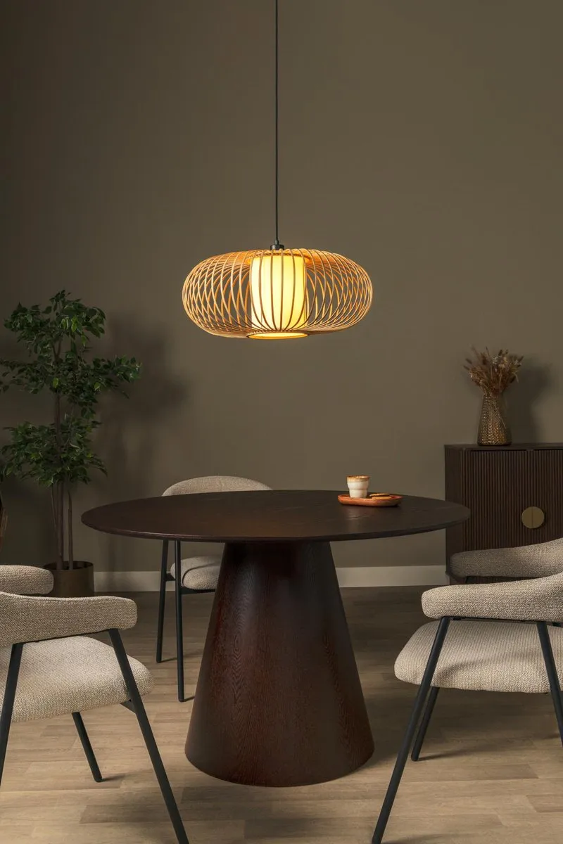 Lucide Thuline Hanglamp Ø60cm - Lichte houtlook