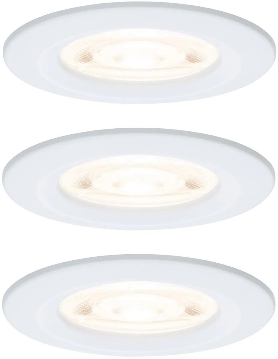 Paulmann LED-inbouwlamp Nova GU10 3x4,9W 550lm 2700K - Wit mat
