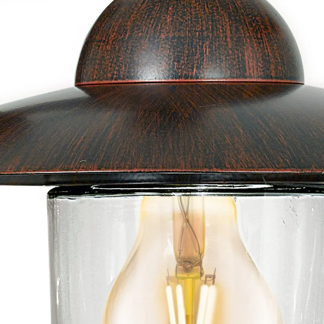 Eglo Milton Wandlamp Buiten E27 - 31cm Antiek Bruin