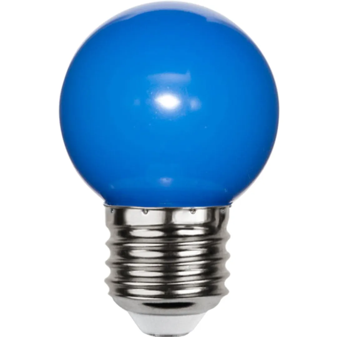 Star Trading Prikkabel Kogellamp E27 1W - Blauw - 5 Stuks