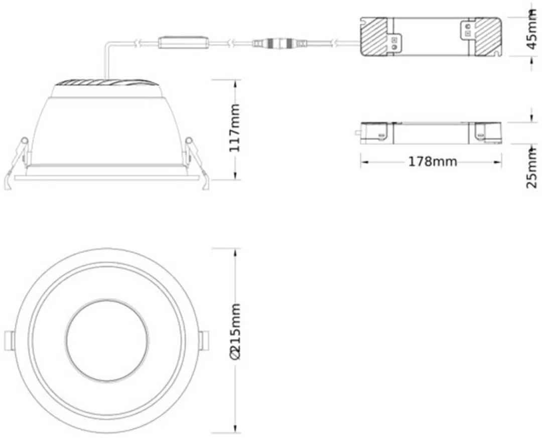 LEDVANCE LED Downlight Comfort Aluminium 30W 3600lm Wit - 55° - IP44