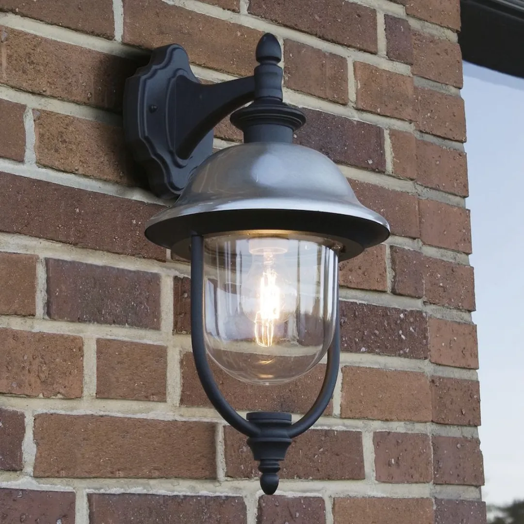 Konstsmide Parma Wandlamp 43cm - Matzwart/RVS