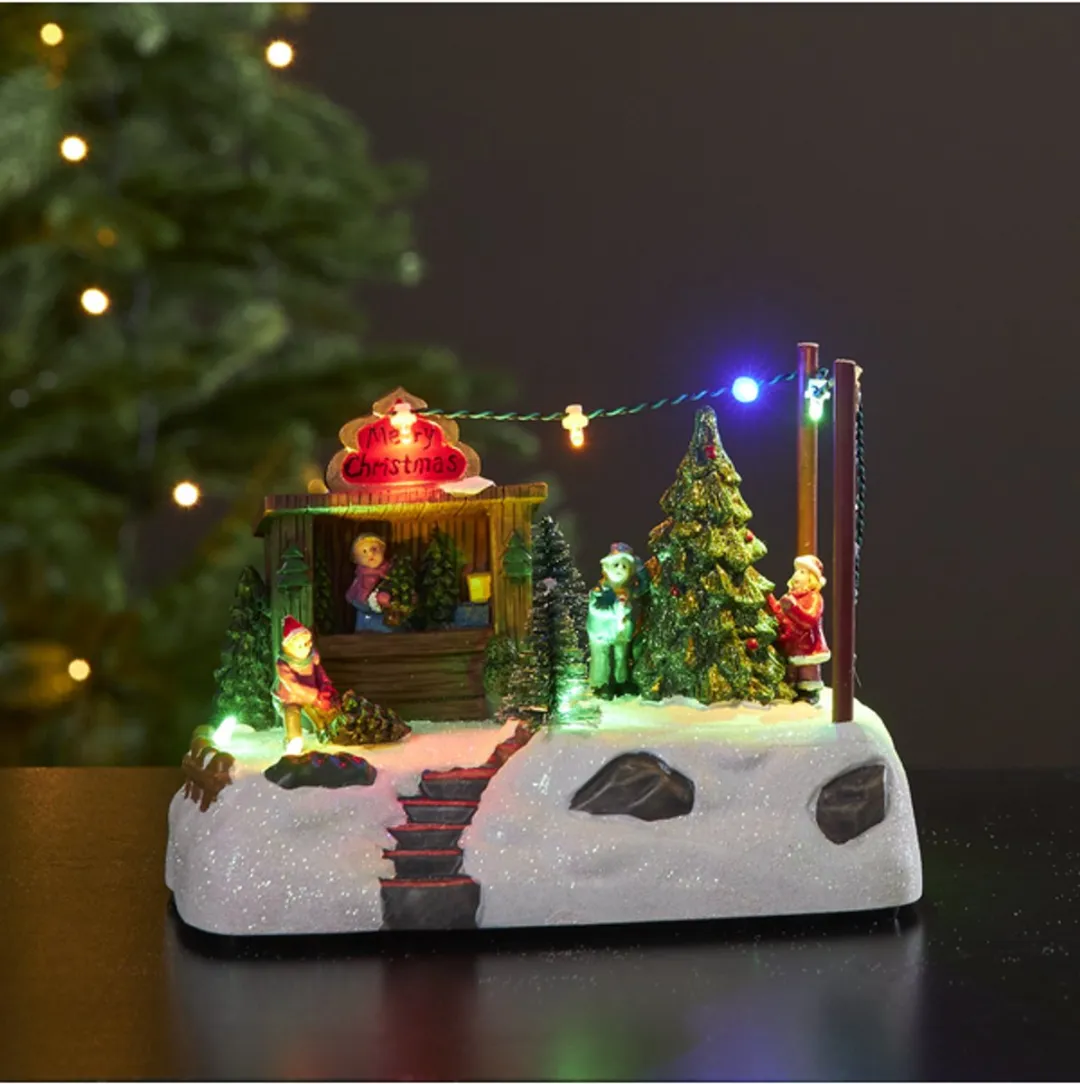 Star Trading Verlichte Kerstdecoratie Fauna Hout - Warm Wit Licht - 40cm - afbeelding 6 van 6