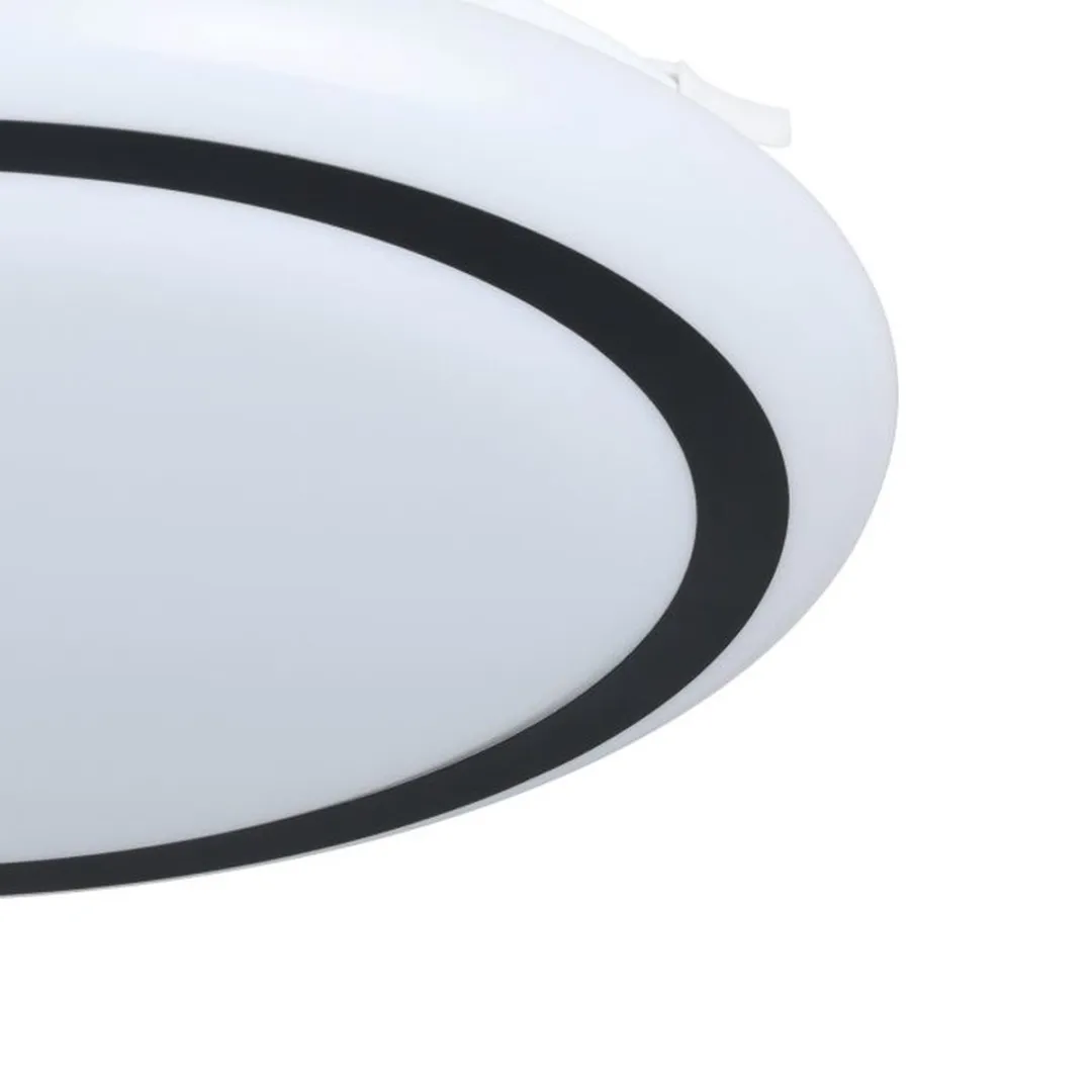 Eglo Capasso Plafondlamp LED - 34cm - Zwart/Wit