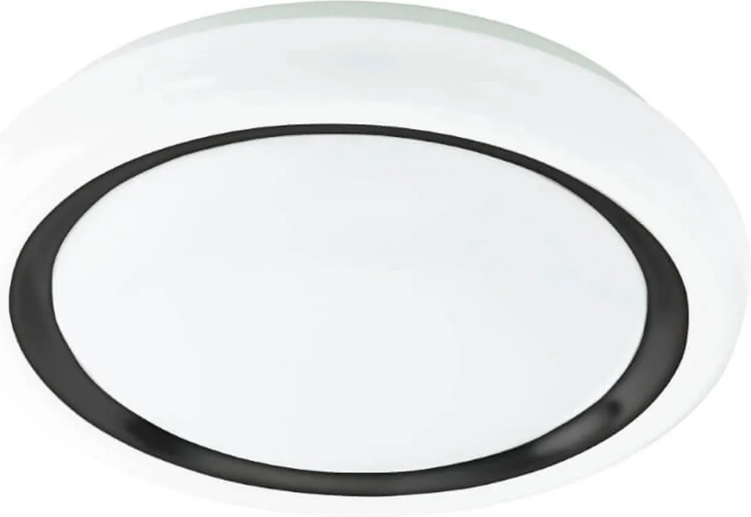 Eglo Capasso Plafondlamp LED - 34cm - Zwart/Wit