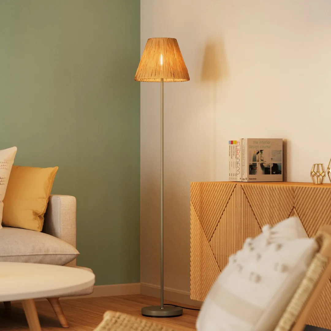 LEDVANCE Decor Raffia Vloerlamp - 1600mm - Bruin/Groen