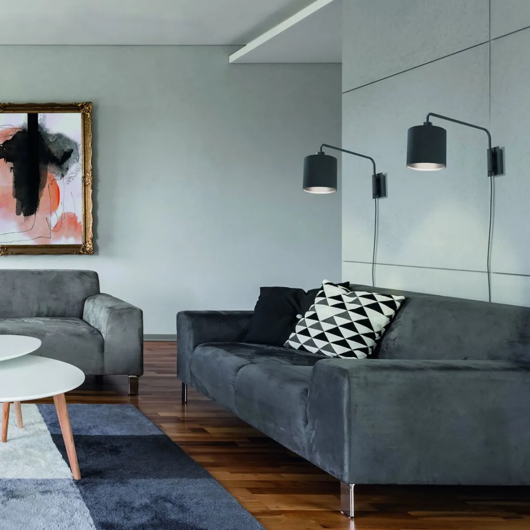 Eglo Staiti 1 Wandlamp E27 - Zwart - afbeelding 6 van 6