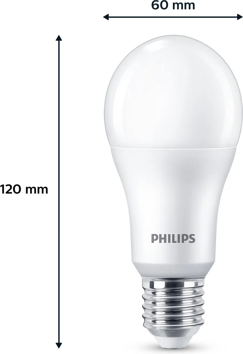 Philips LED Lamp Mat 13W E27 Warmwit - 2 Stuks