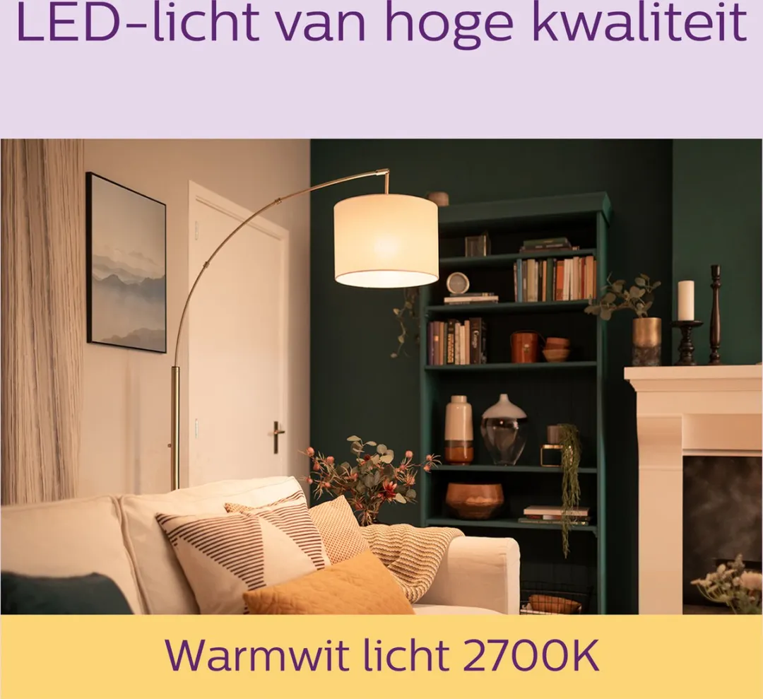 Philips LED Lamp Mat 13W E27 Warmwit - 2 Stuks