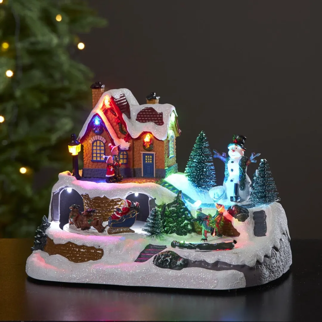 Star Trading Winterville Kerstverlichting - 10 LED - 23,5cm - Veelkleurig