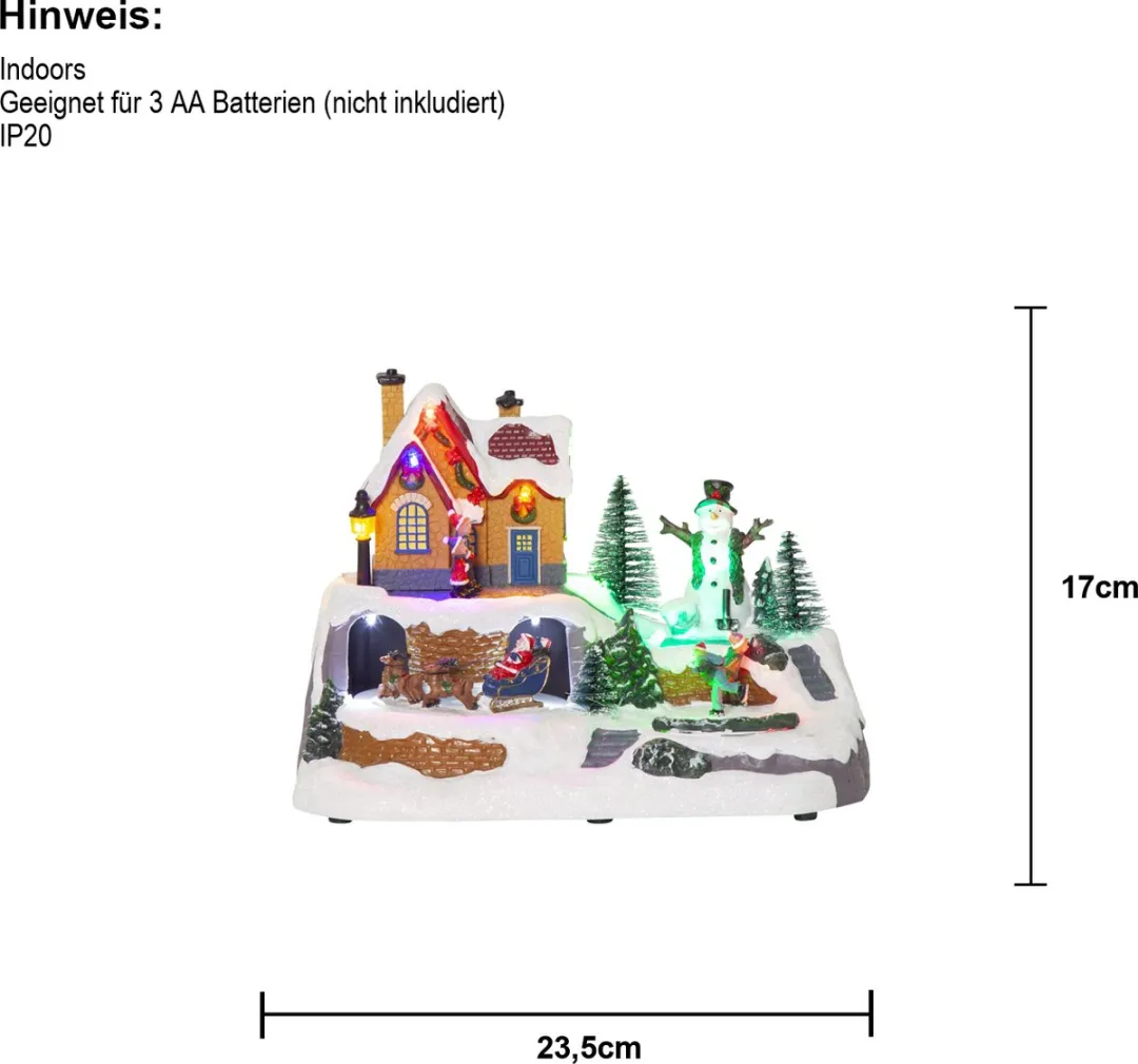 Star Trading Winterville Kerstverlichting - 10 LED - 23,5cm - Veelkleurig