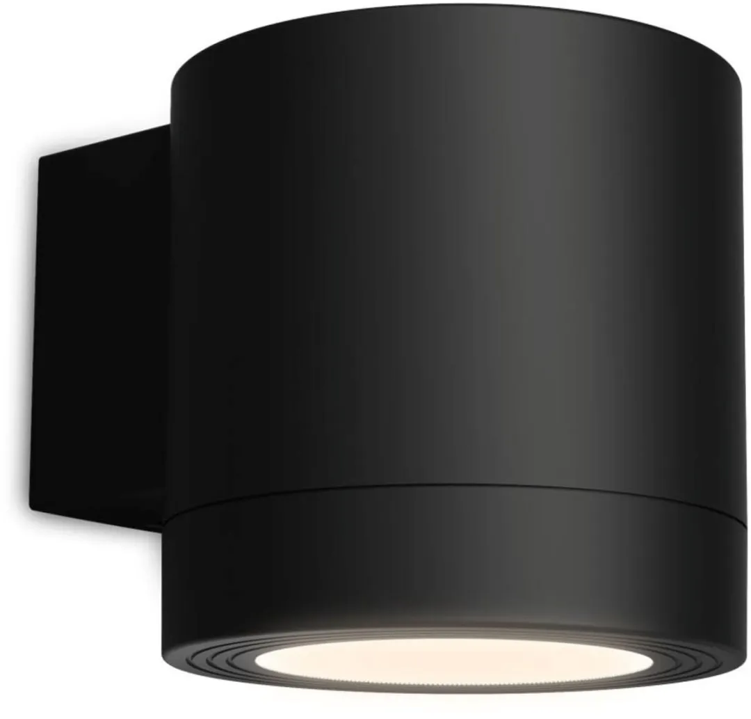 Philips Fylx Wandlamp Buiten Zwart - GU10 Warmwit 4,8W