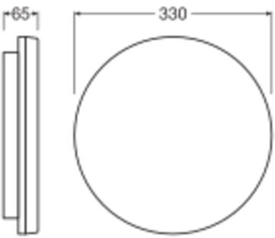 LEDVANCE Bulkhead Rond Sensor 19W - 2660lm - 33cm - IP54 - Wit/Grijs/Zwart