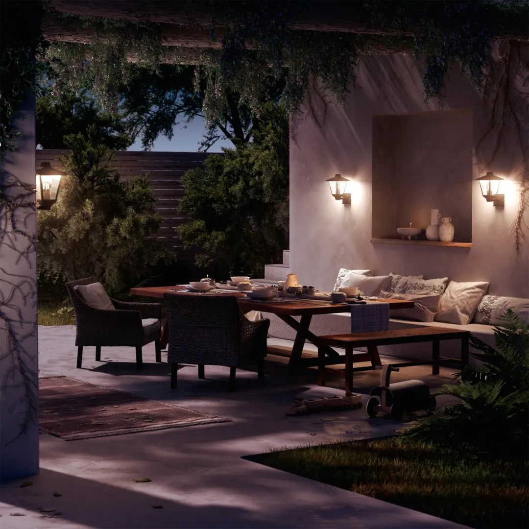 Philips Hue Kinno Wandlamp E27 Warmwit - Zwart