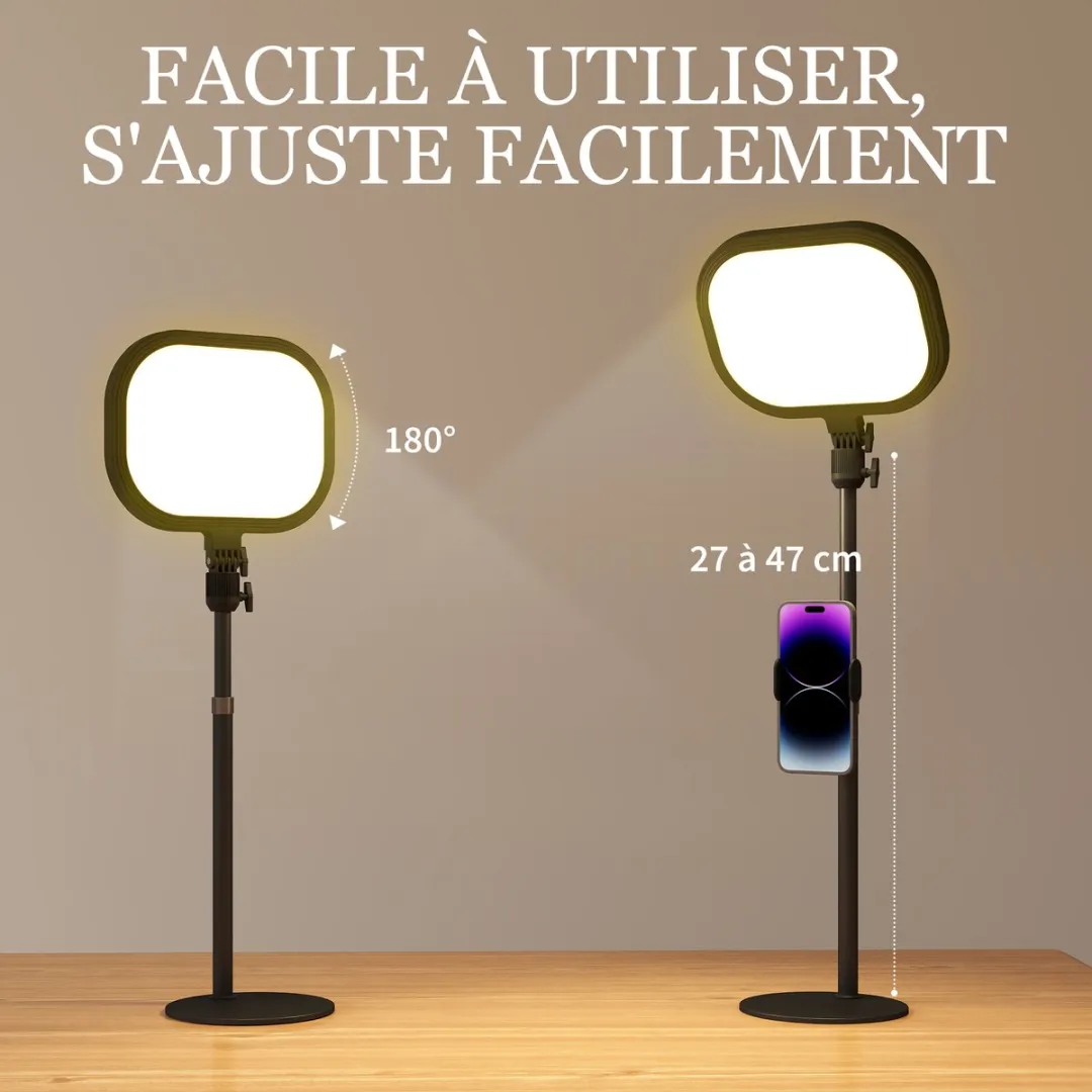ECTEATOY LED Bureaulamp RGB Zwart - 10W - 5 Kleuren - Timer