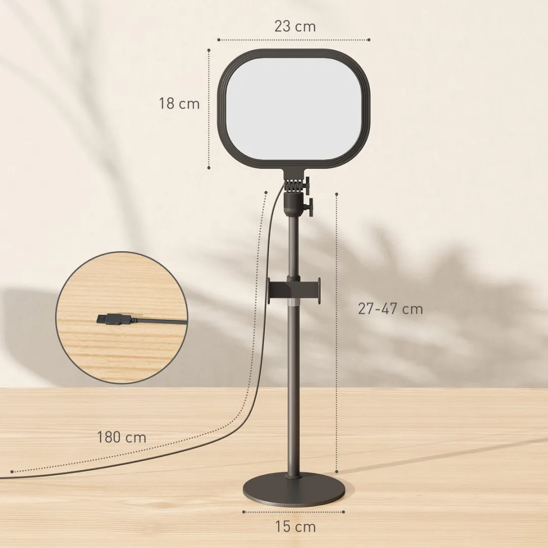 ECTEATOY LED Bureaulamp RGB Zwart - 10W - 5 Kleuren - Timer