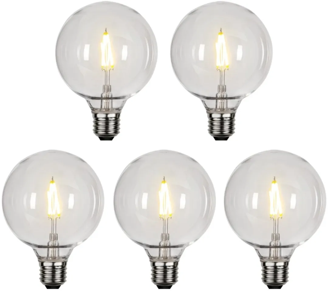 Star Trading Prikkabel G95 E27 1W Extra Warm Wit - 5 Stuks - afbeelding 3 van 6