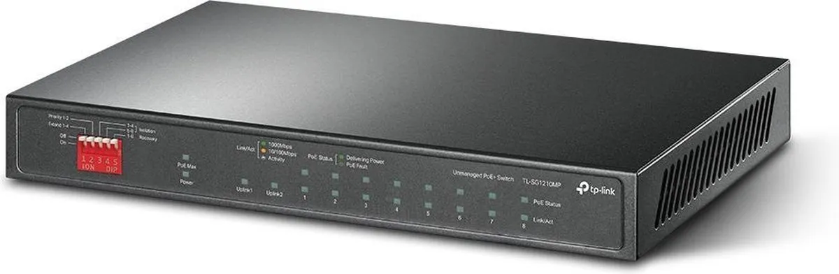 TP-Link TL-SG1210MP Netwerk Switch - 9x PoE+ 123W - Zwart