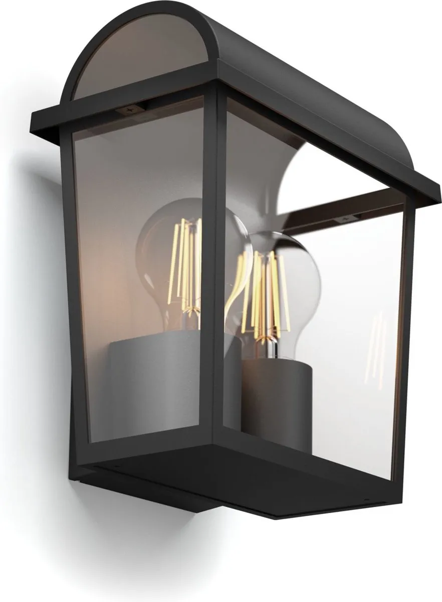 Philips Harvest Wandlamp - 2 Lichtpunten - Zwart