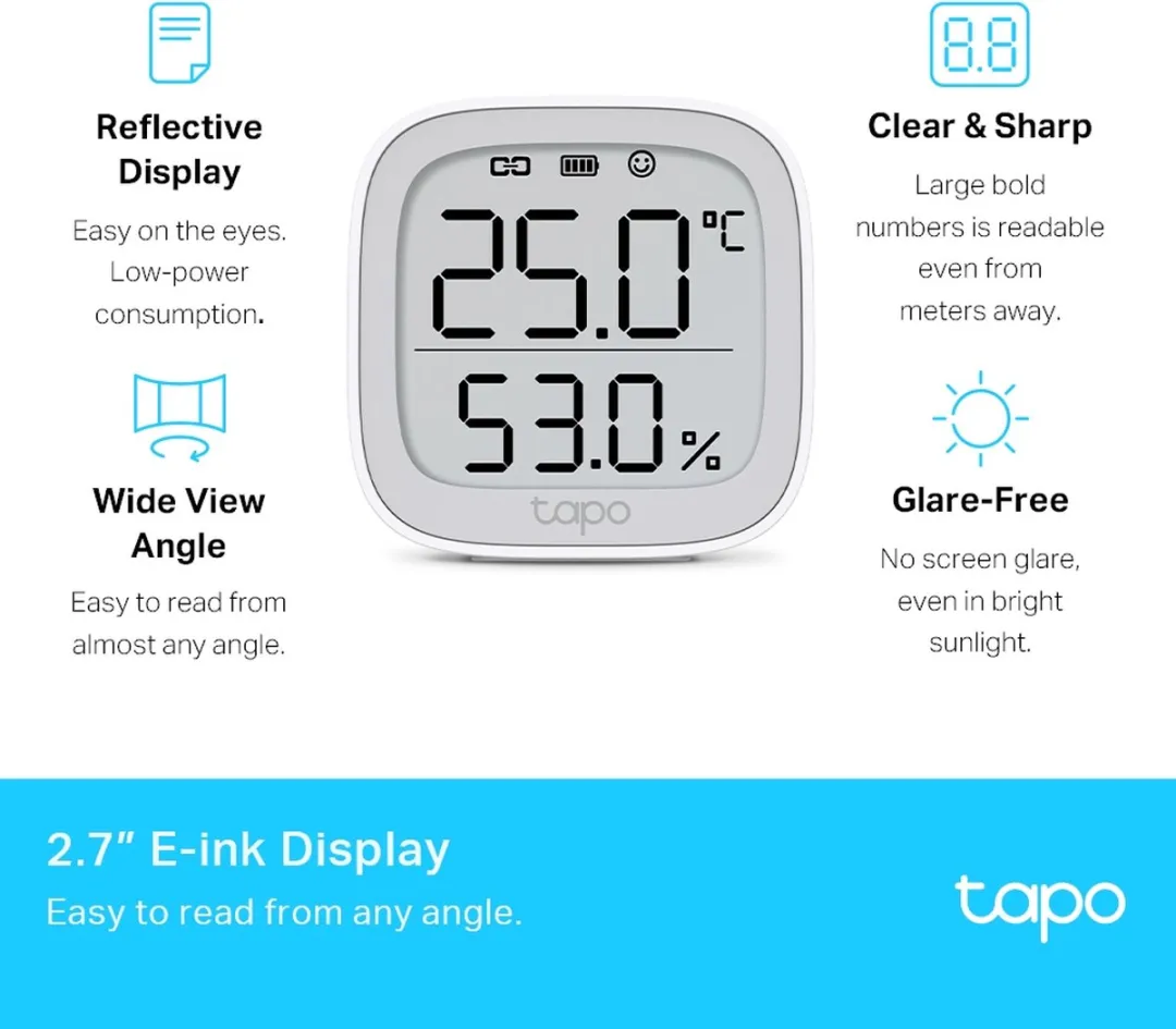 TP-Link Tapo T315 Slimme Thermometer Hygrometer - Wit