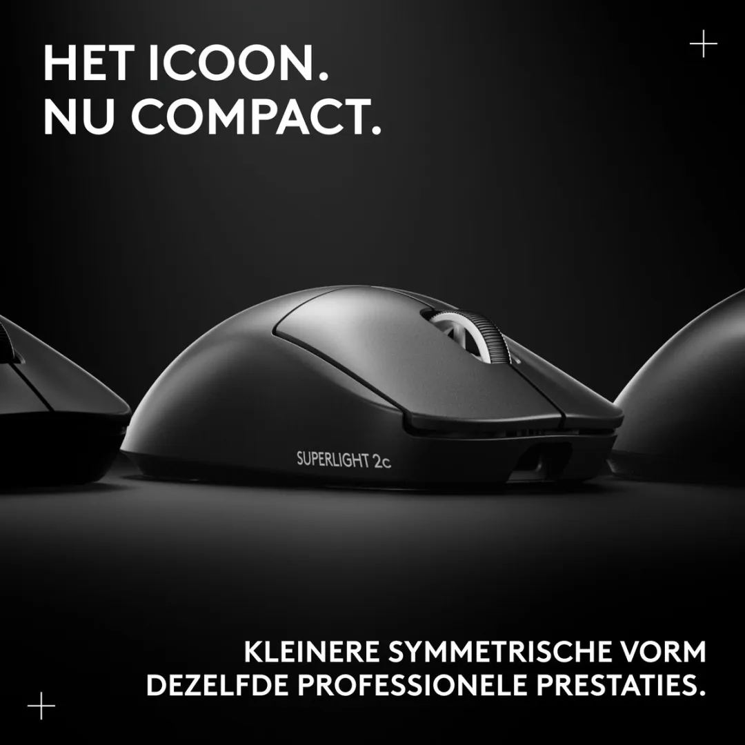 Logitech G PRO X Superlight 2c Draadloze Gaming Muis - Zwart
