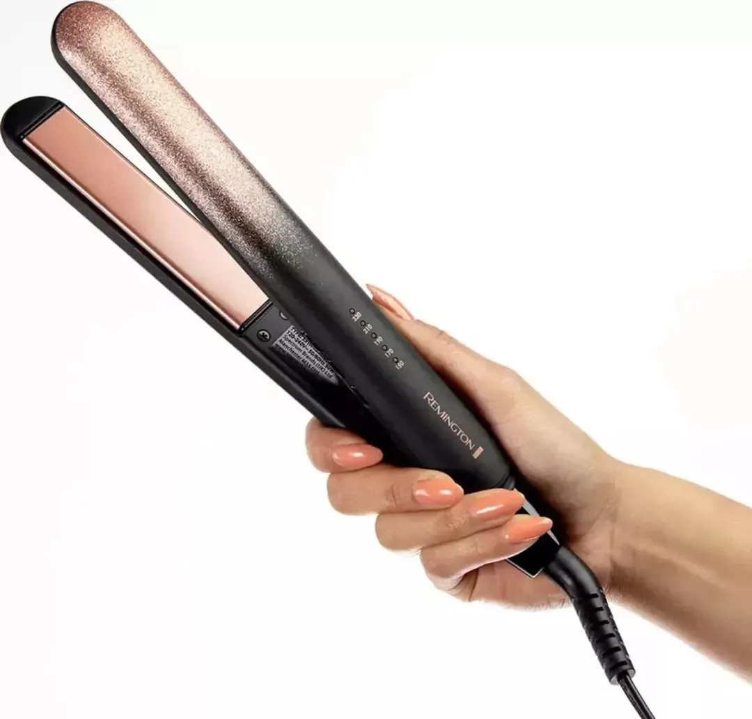 Remington Rose Shimmer Stijltang S5305 - Zwart+Roze