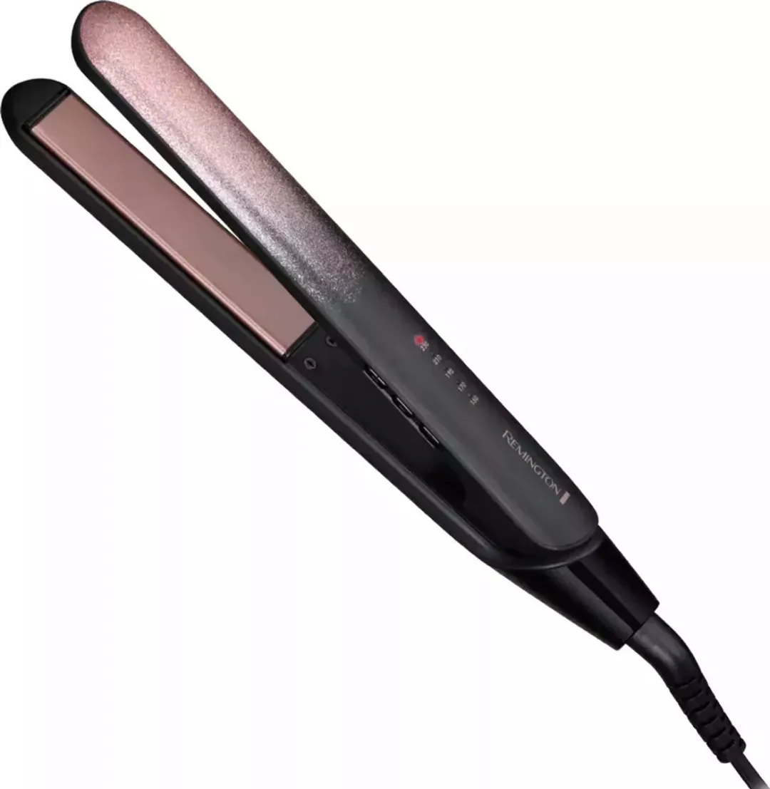 Remington Rose Shimmer Stijltang S5305 - Zwart+Roze