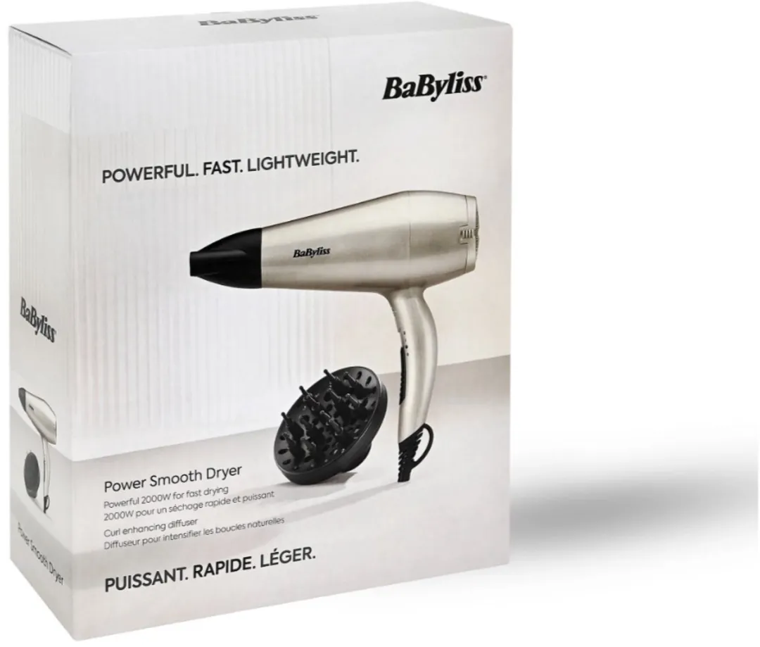 Babyliss Power Smooth 2000 Föhn D217DSE - 2000W - Beige