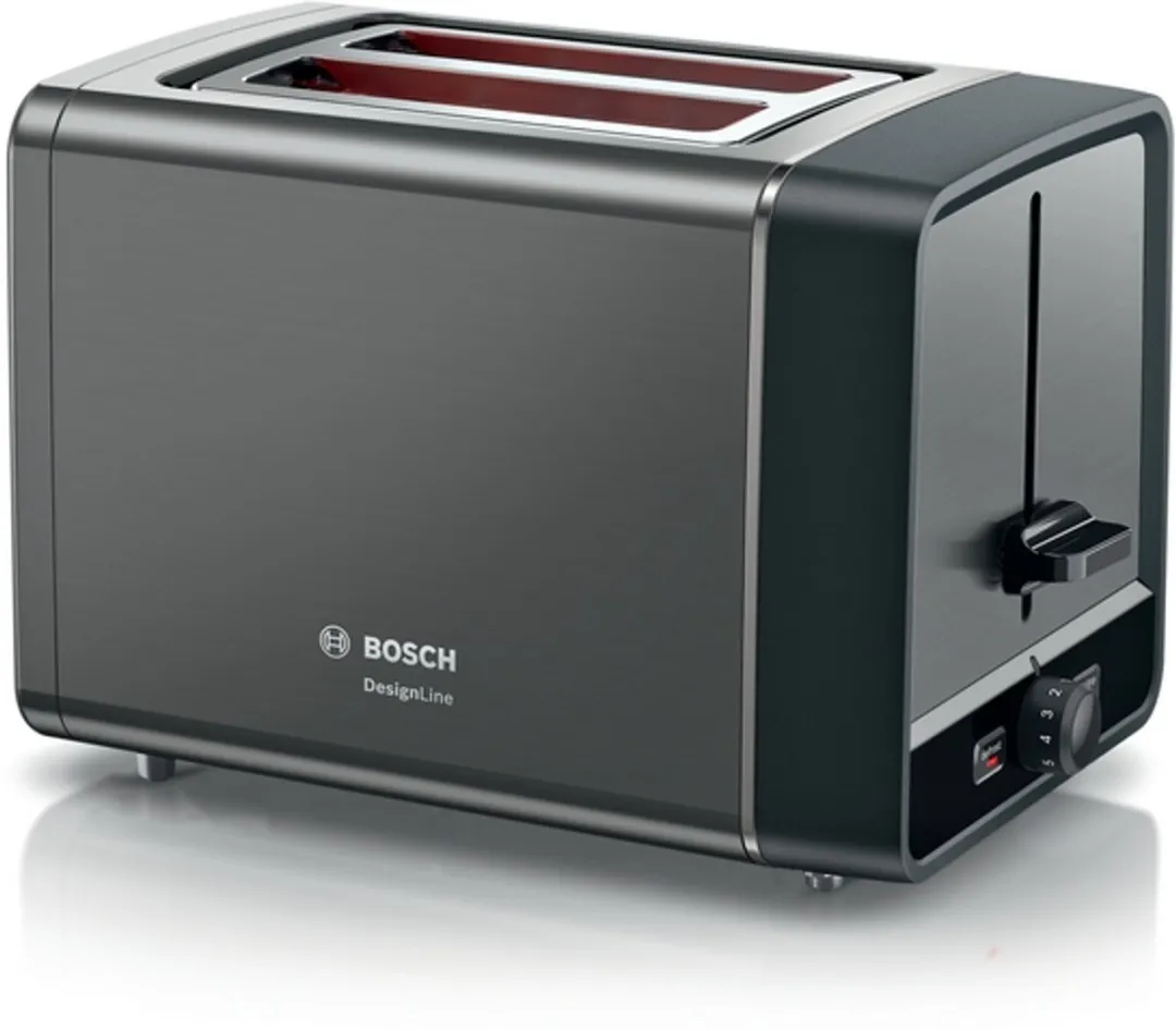 Bosch TAT5P425 DesignLine Broodrooster - 2 Sandwiches - Grijs/Zwart