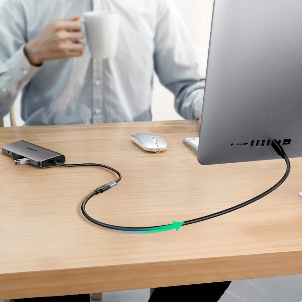 UGREEN USB-C Verlengkabel 5Gbps 3A 50cm - Zwart
