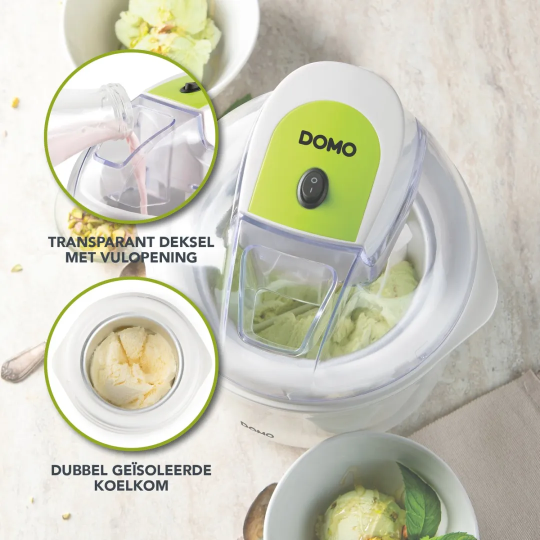 Domo DO9304I IJsmachine - 1,5 liter - Wit