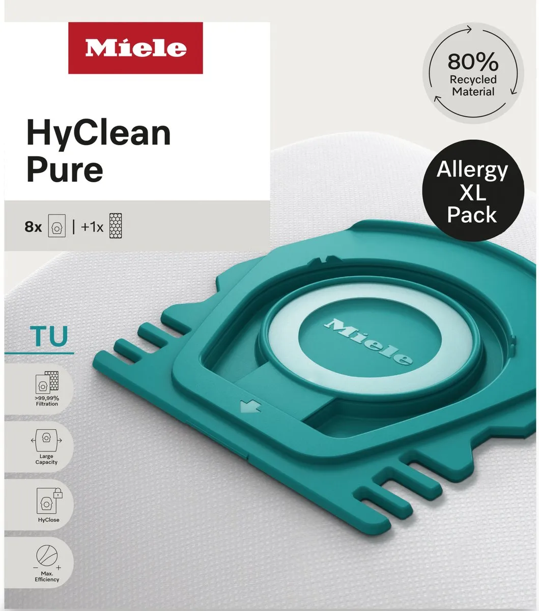 Miele TU Allergy XL HyClean Pure - 8 Stuks - o.a. Guard L1/S1