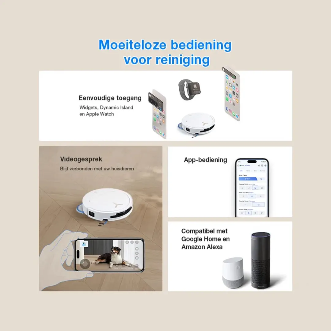 Ecovacs Deebot T50 Pro Omni Gen3 Robotstofzuiger - 25.000Pa Wit