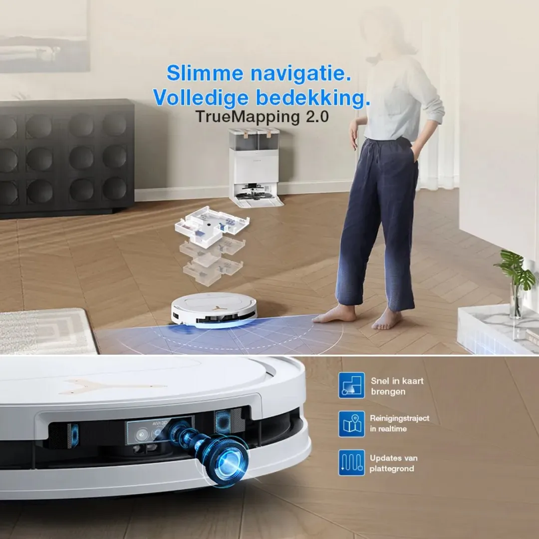Ecovacs Deebot T50 Pro Omni Gen3 Robotstofzuiger - 25.000Pa Wit