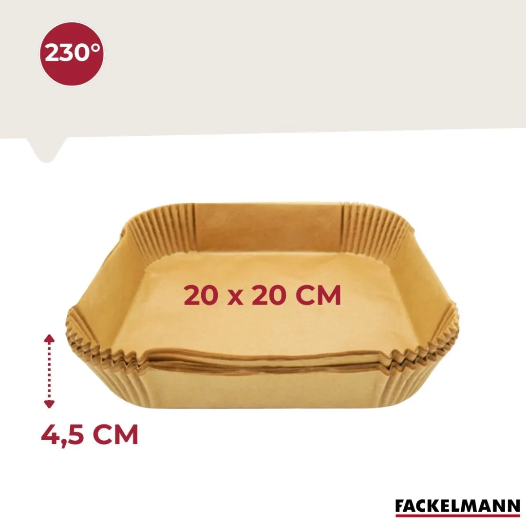 Fackelmann Papieren Bakvormpjes Airfryer 20cm - 50 Stuks