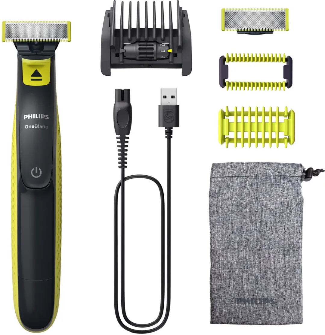 Philips OneBlade QP2824/20 Trimmer - Grijs/Limoen
