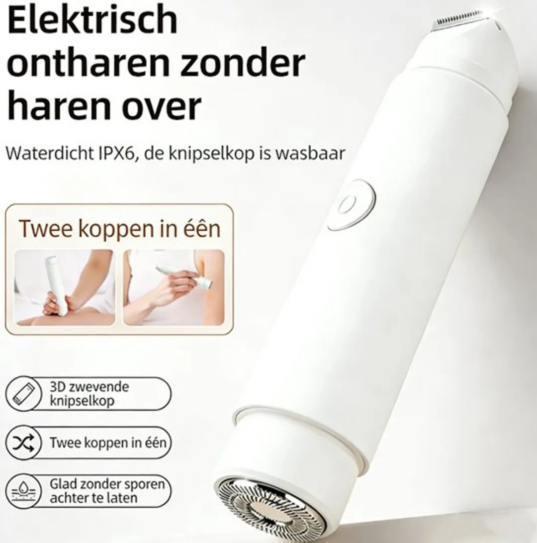 ECTEATOY Wit-01 Elektrisch Scheerapparaat Vrouw 2-in-1