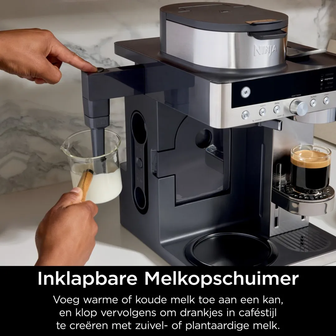 Ninja Prestige Dualbrew CFN802EU Koffiezetapparaat - 1500W - Zwart/Inox - afbeelding 6 van 6