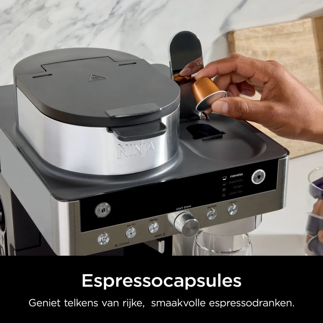 Ninja Prestige Dualbrew CFN802EU Koffiezetapparaat - 1500W - Zwart/Inox