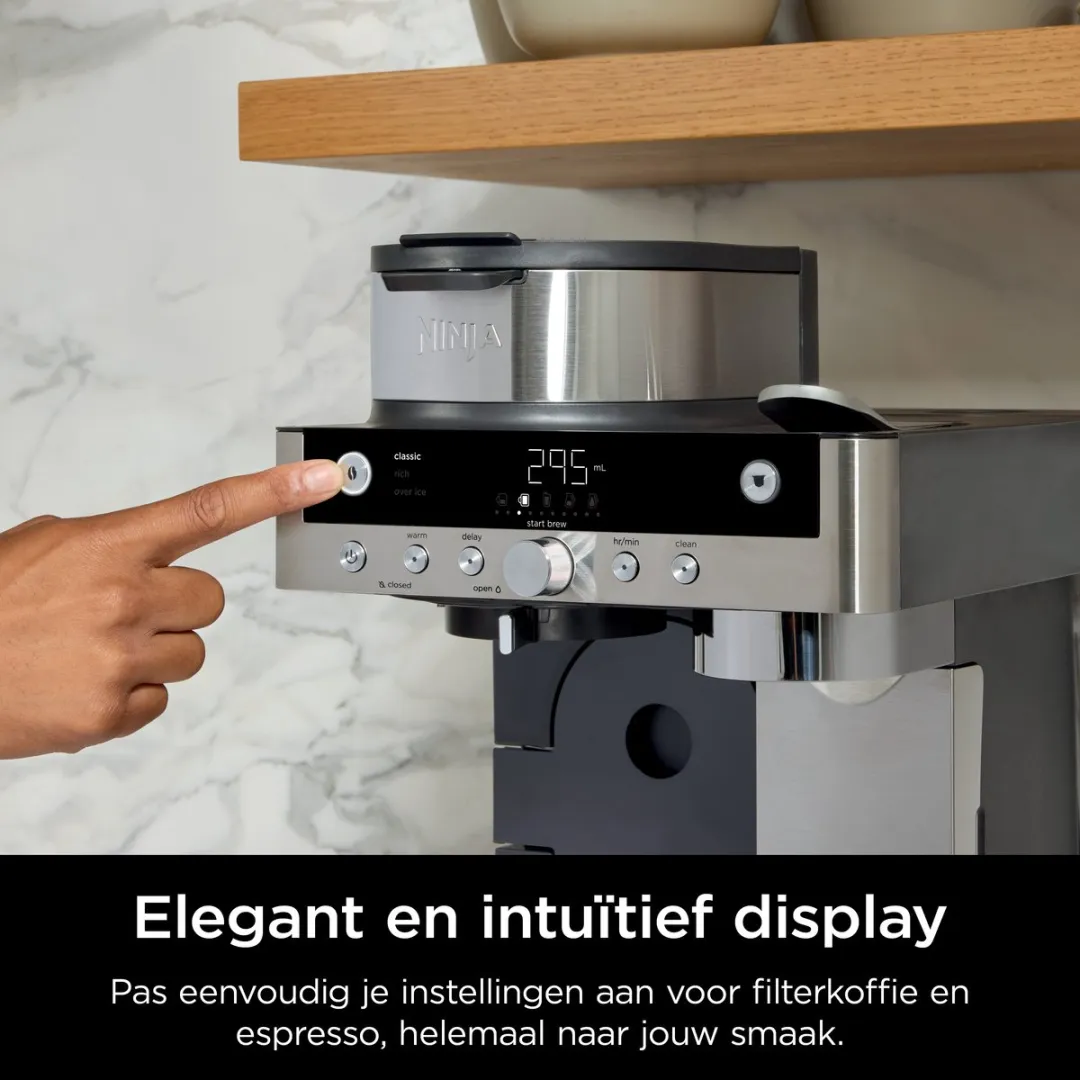Ninja Prestige Dualbrew CFN802EU Koffiezetapparaat - 1500W - Zwart/Inox
