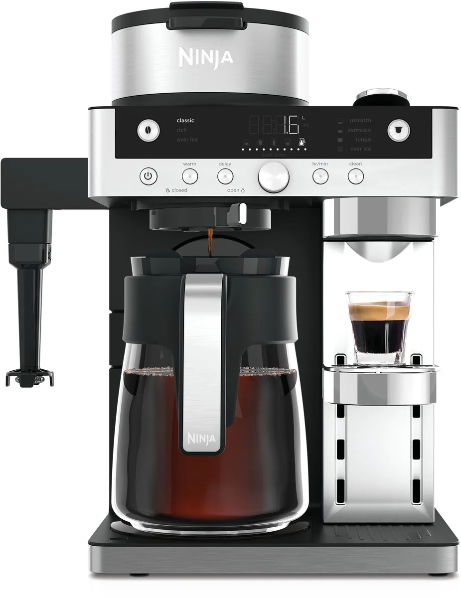 Ninja Prestige Dualbrew CFN802EU Koffiezetapparaat - 1500W - Zwart/Inox