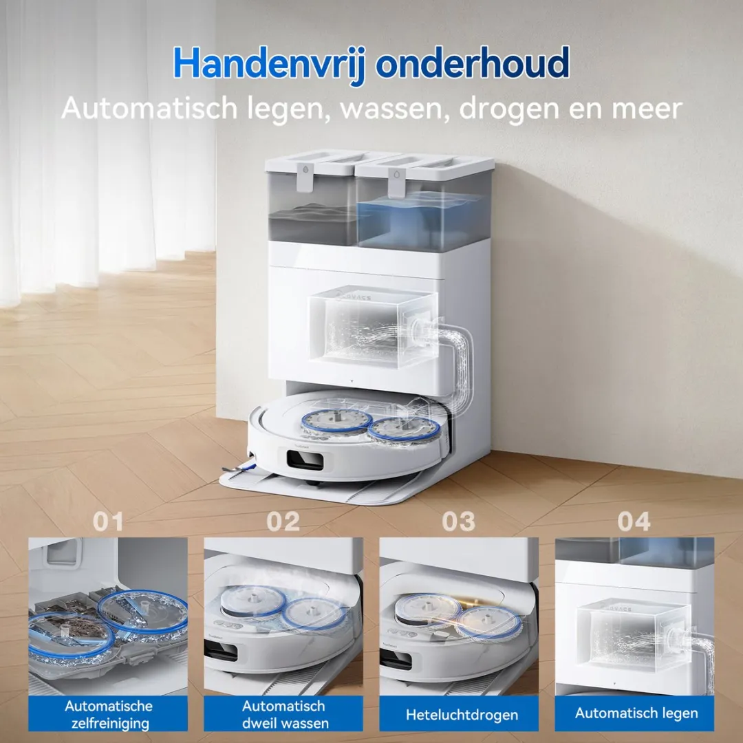 Ecovacs Deebot T30e OMNI Robotstofzuiger - 25.000 Pa Wit - afbeelding 6 van 6