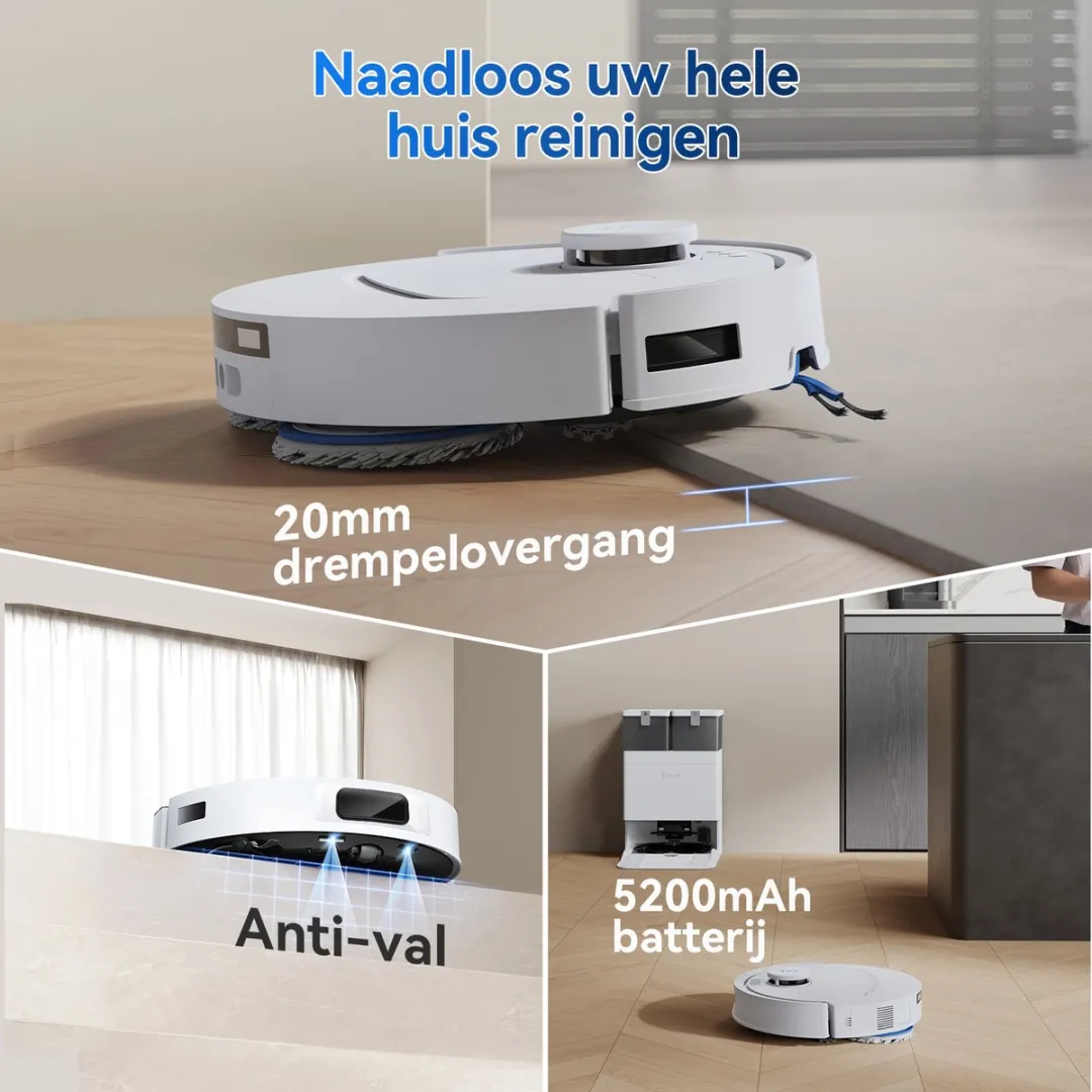 Ecovacs Deebot T30e OMNI Robotstofzuiger - 25.000 Pa Wit