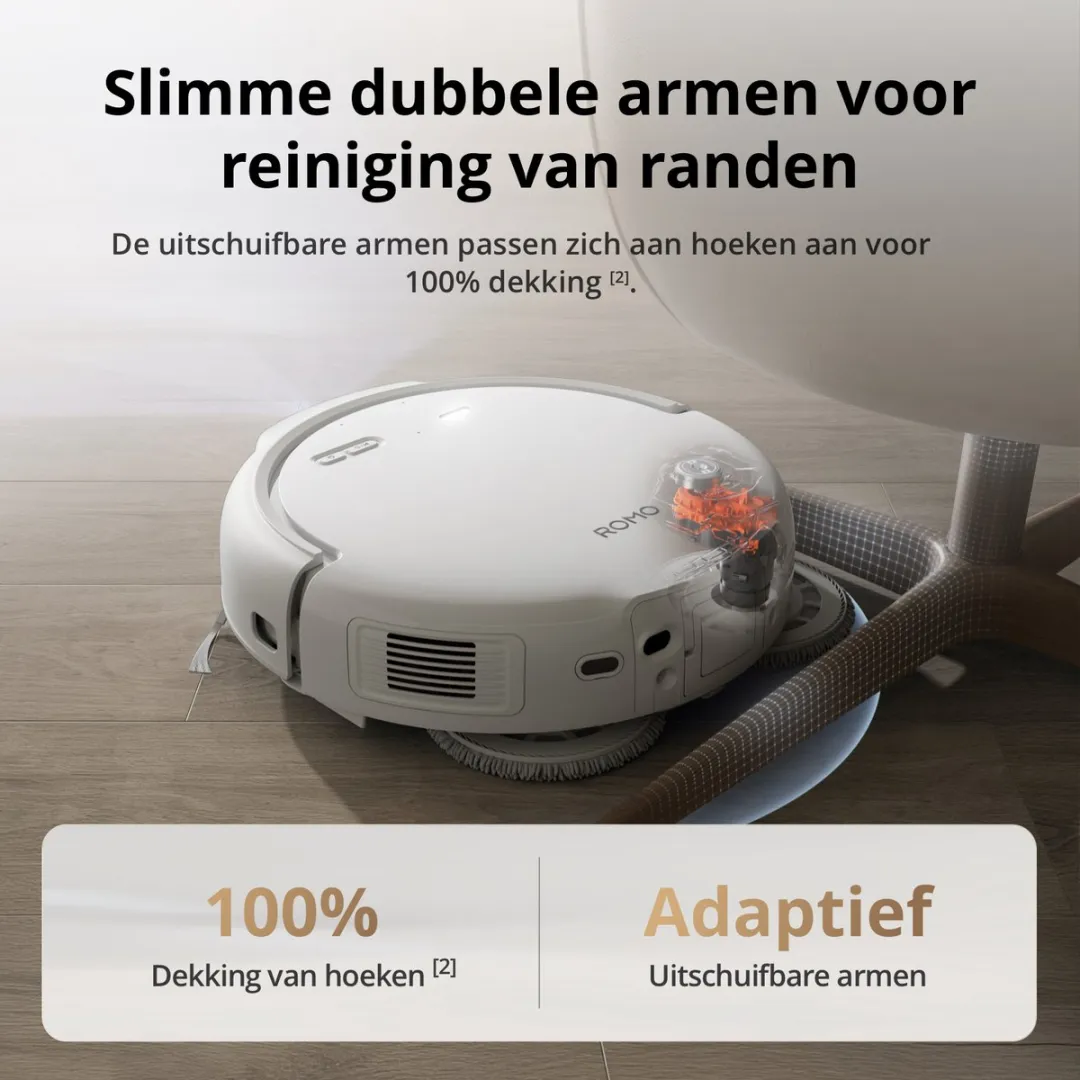 DJI Romo S Robotstofzuiger - 25.000 Pa Wit - afbeelding 6 van 6