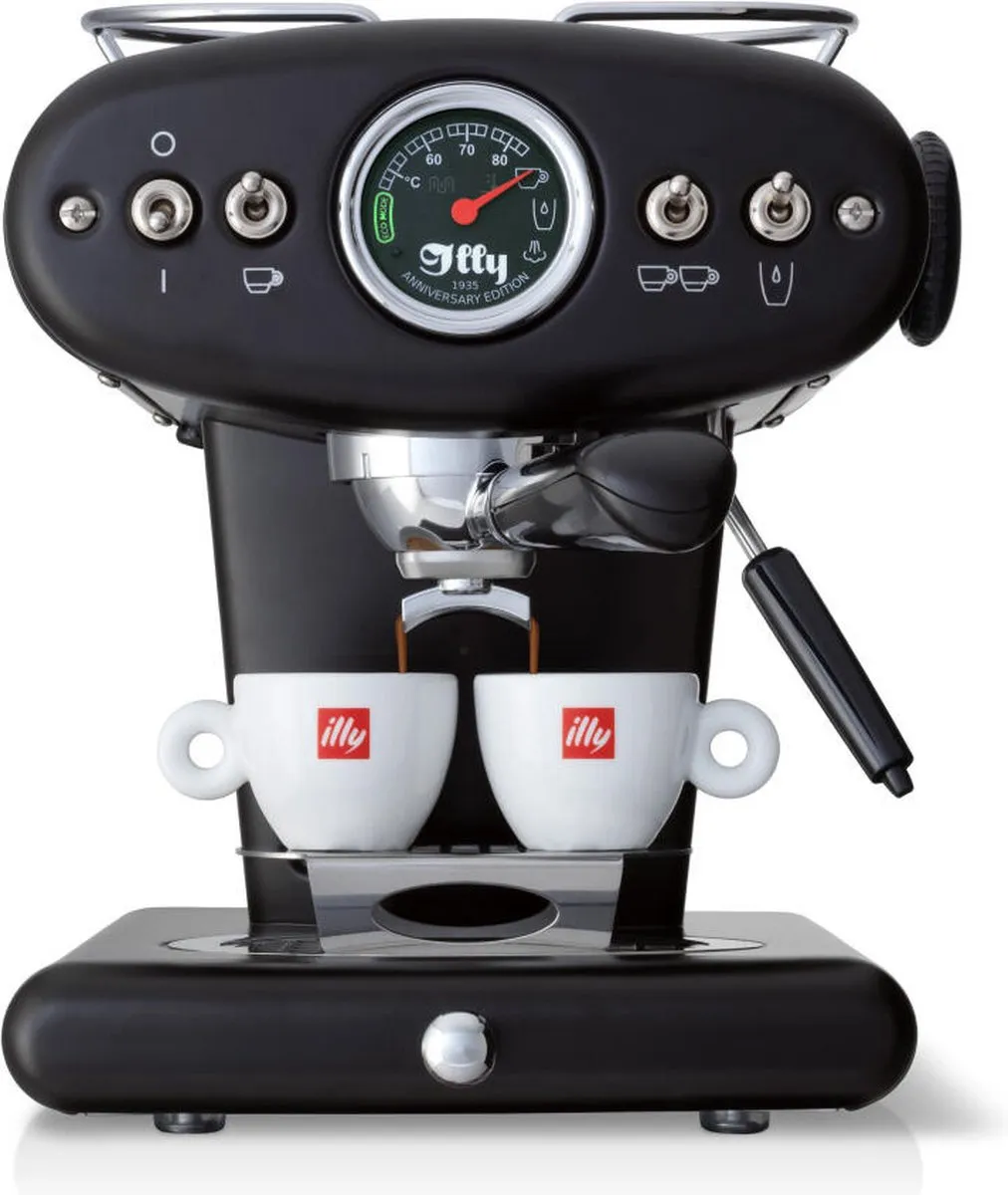 illy X1 Anniversary Koffiemachine ESE & Gemalen - 2 Kopjes - 1200W - Zwart